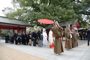 挙式へとむかう「参進」