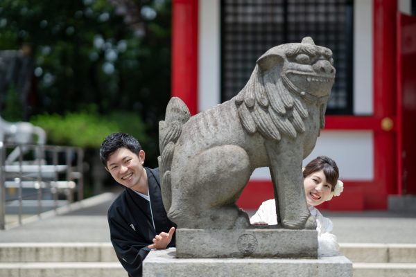 想い出の境内　狛犬